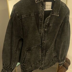 Avec Les Filles Black Oversized Jean Jacket